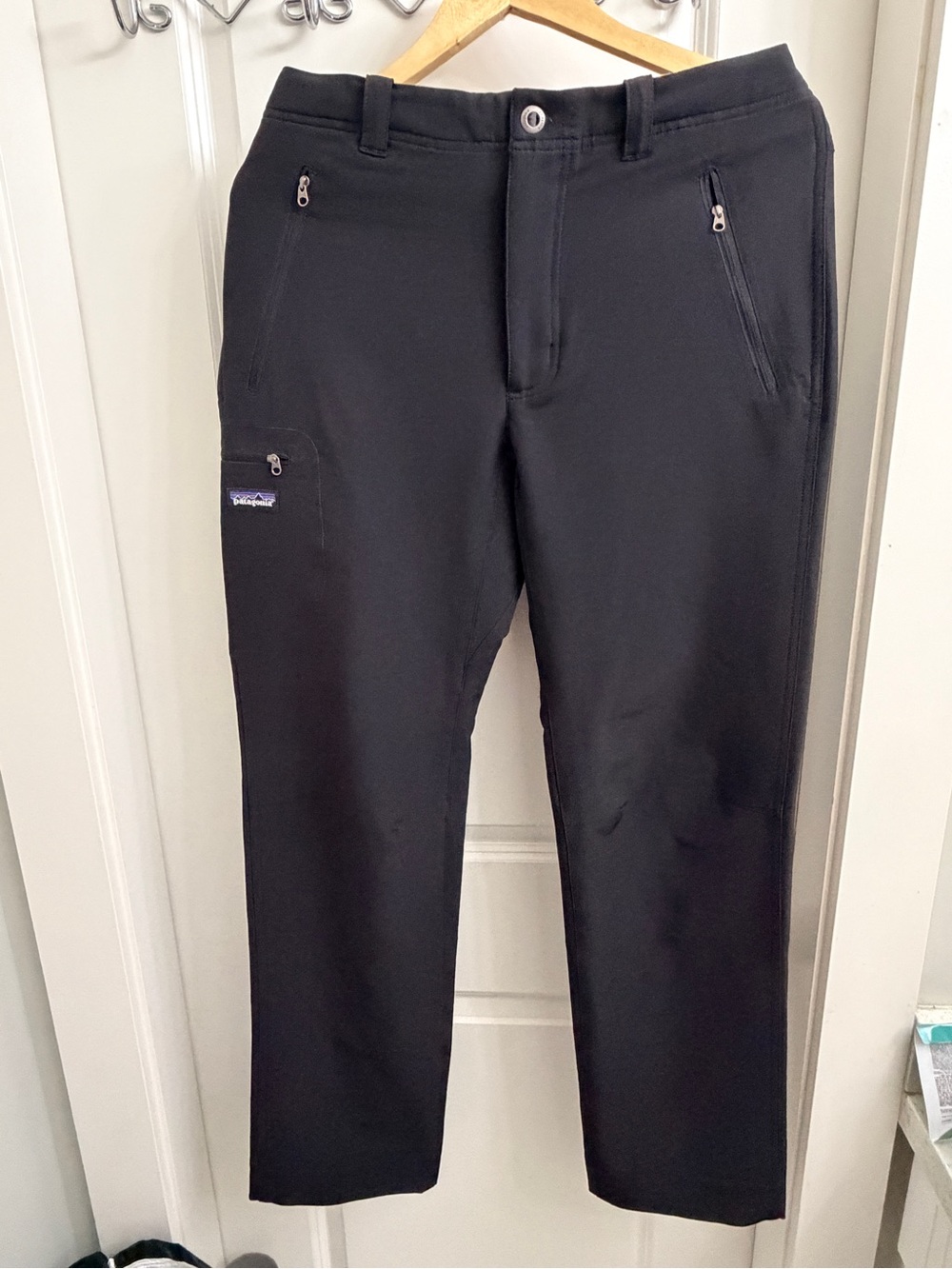 Patagonia Men's Black Cargo Pants with Zip Pockets